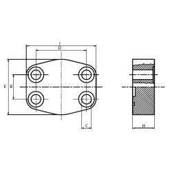 SAE Blindplatte TRC Material: Stahl Hydraulic Master