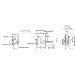 Axialkolben Verstellpumpen rechtsdrehend mit Druckregler AR-Serie offener Kreislauf Yuken Hydraulics