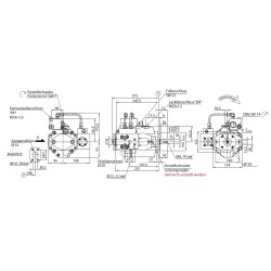 Axialkolben Verstellpumpen 37 / 56 / 71 ccm rechtsdrehend mit Leistungsregler A3HG-Serie Yuken Hydraulics