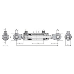 Doppeltwirkende Zylinder HM1 / SA 250 bar DW50/25, DW50/30 Contarini