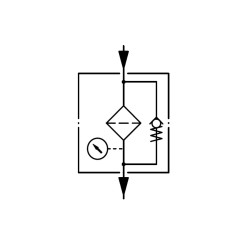 Manometer für Vakuum, Anschluss hinten Hydraulic Master