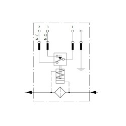 Kombinierter Druckschalter / Differenzialdruck Anzeiger rot/grün Hydraulic Master
