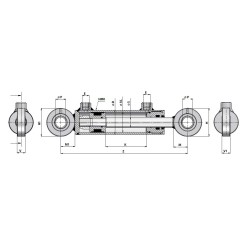 Doppeltwirkende Zylinder HMC / ZS 250 bar DW60/30, DW60/35 Contarini