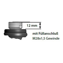 Membranspeicher MBSP mit Füllanschluß M28x1,5 Gewinde Roth Hydraulics